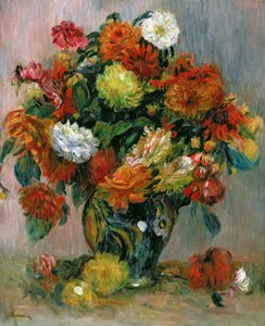 Vase med blomster, ca. 1884